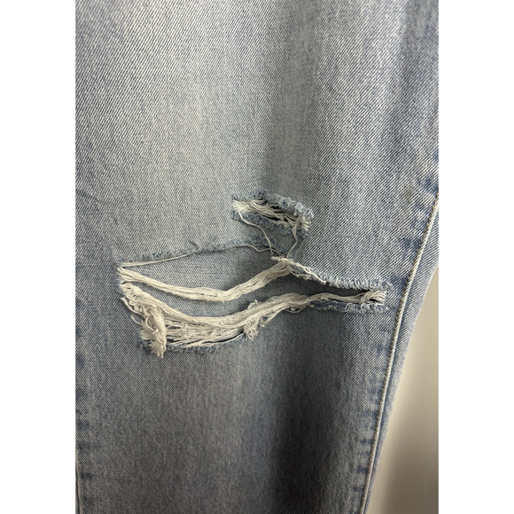 NWT Rollas Heidi Ankle Old Stone Jeans Blue Denim Distressed High Rise Size 30 - Picture 6 of 16